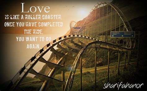 What roller coaster quotes about love?