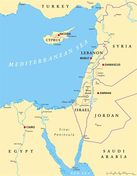 What sea is Israel on?