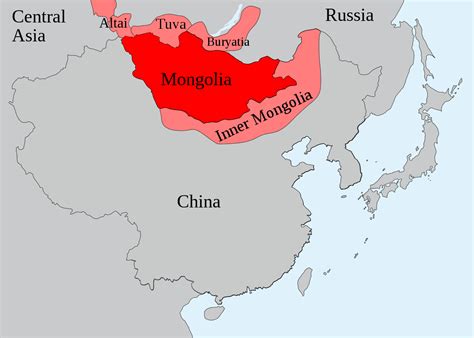 What separates Russia from Mongolia?