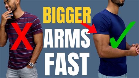 What shirts make arms look bigger?