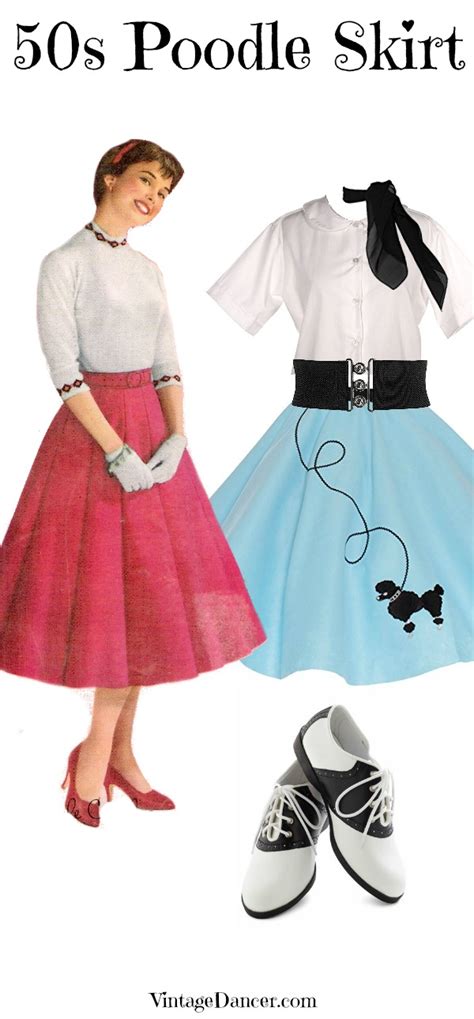 What shoes were worn with poodle skirts?
