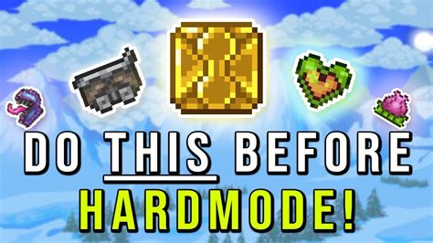 What should I do before going to Hardmode Terraria?