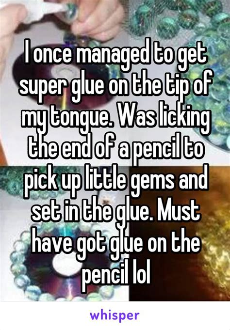 What should I do if I get super glue on my tongue?