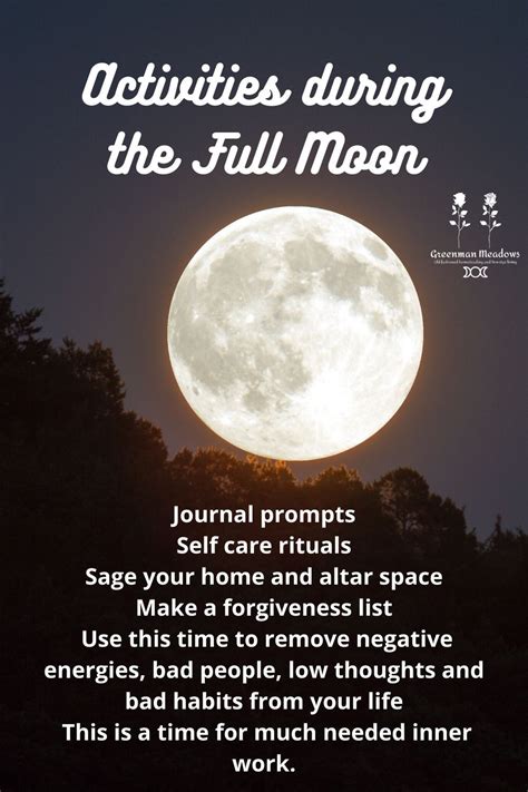 What should I do on a full moon?