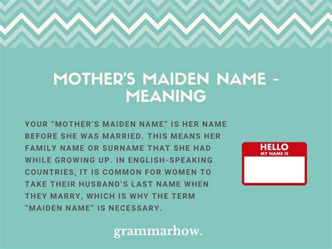 What should I write in maiden name?