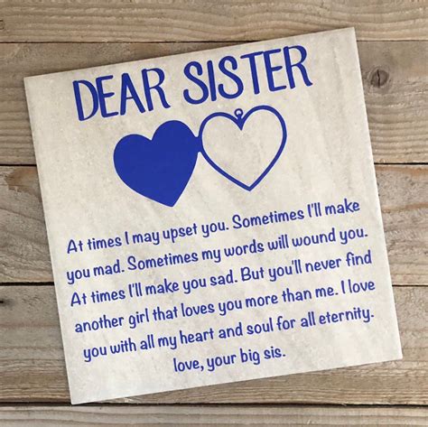 What should I write to my sister?