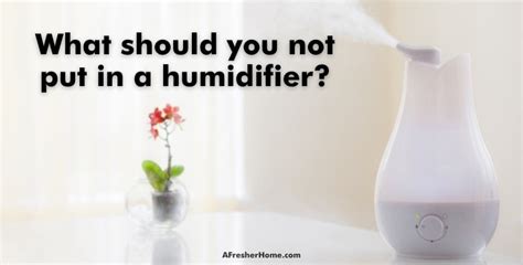 What should you not put in a humidifier?