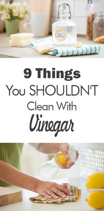 What shouldn't you clean with vinegar?