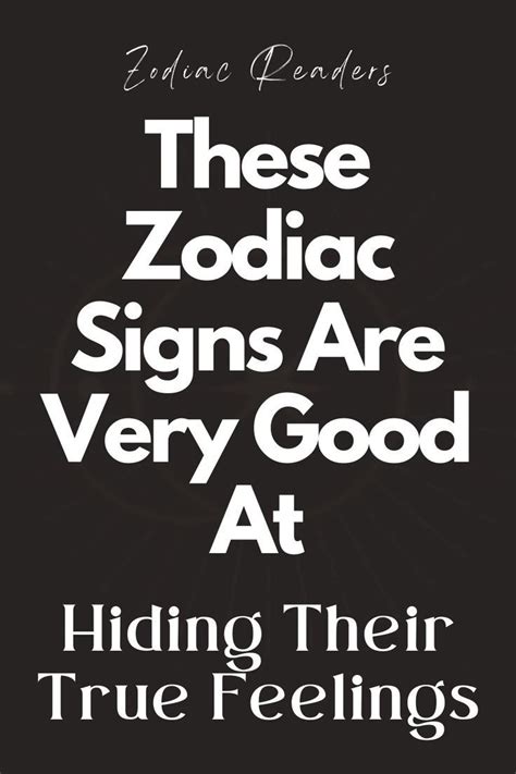What signs are good at hiding their feelings?