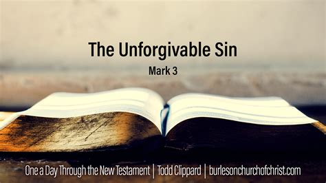 What sin is unforgivable?