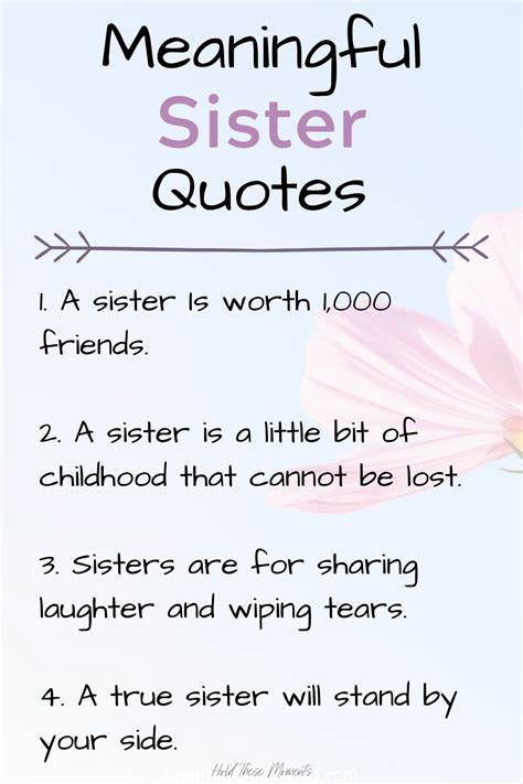 What sister means to me?