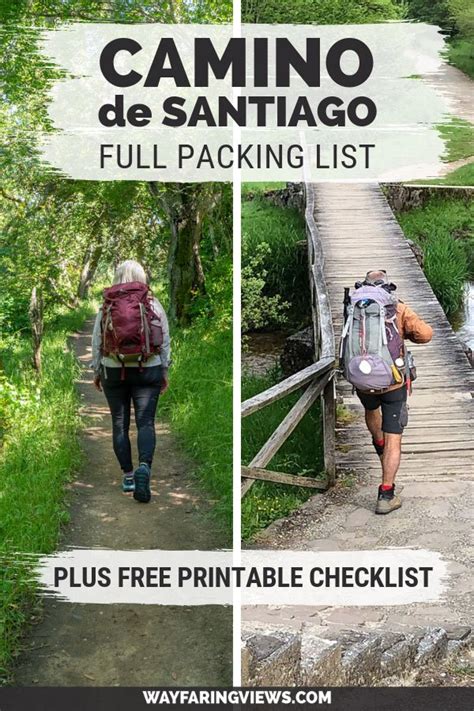 What size backpack for Camino de Santiago?