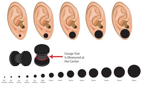 What size ear gauge will close up?