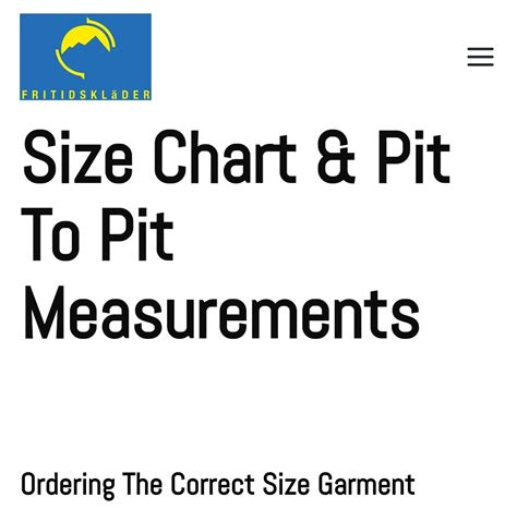 What size is 16.5 pit to pit?