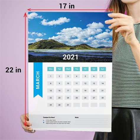What size is a normal calendar?