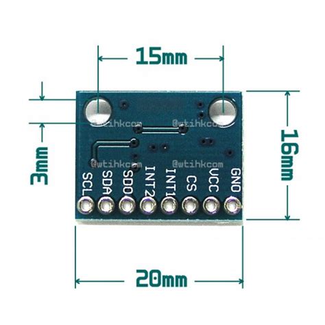 What size is the ADXL345 module?