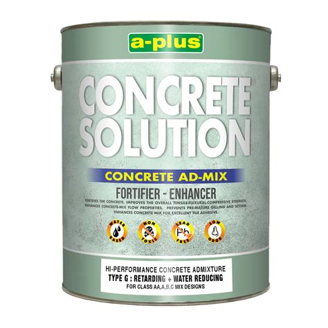 What solution softens concrete?