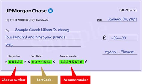 What sort code is Chase?