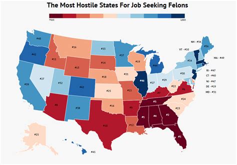 What state has the most felons?