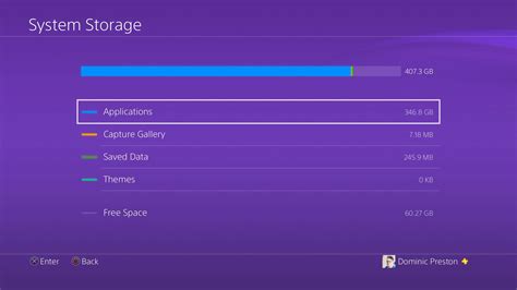 What storage does PS4 have?