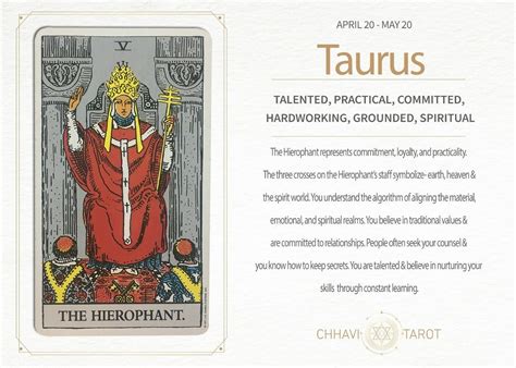 What tarot card is Taurus?