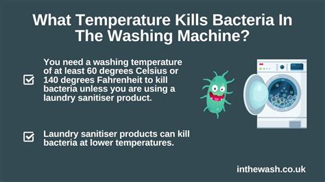 What temperature kills bacteria in laundry?