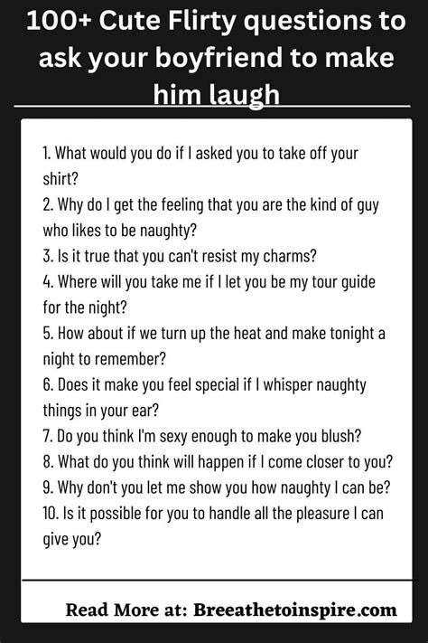 What to ask a guy flirty?