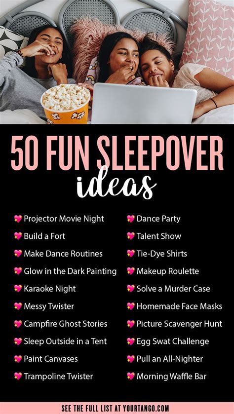 What to do at a sleepover at night age 11?