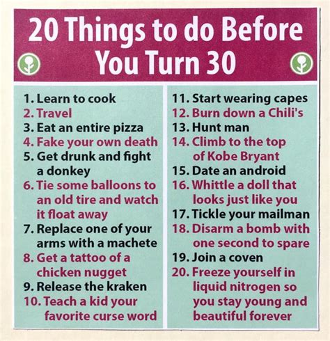 What to do before you turn 19?