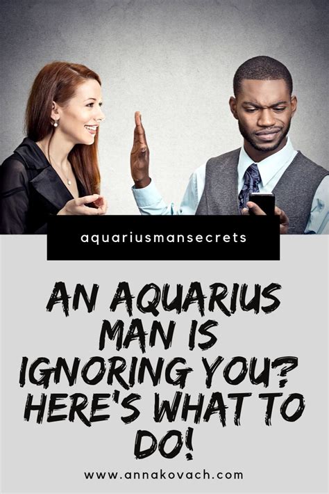 What to do if an Aquarius ignores you?