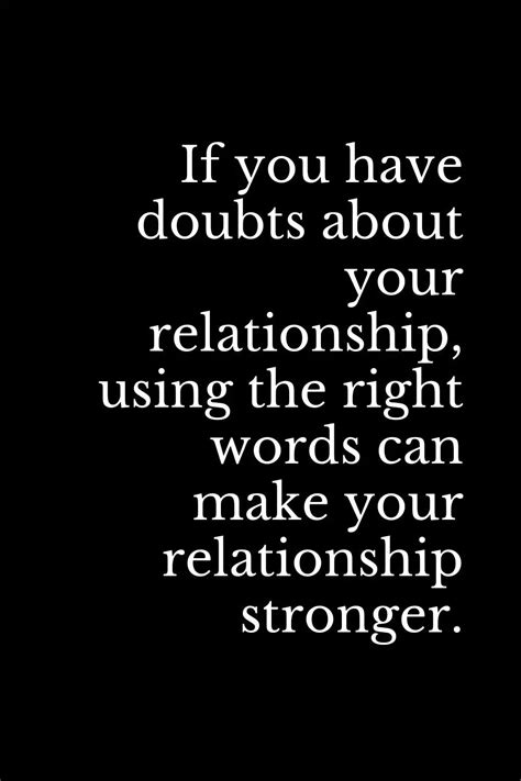 What to do if you're doubting a relationship?