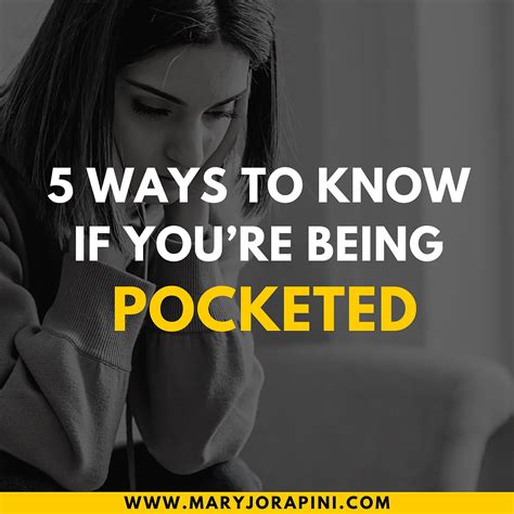 What to do if you are being pocketed?