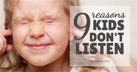 What to do when children don t listen?