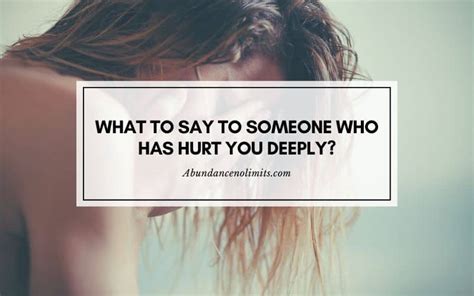 What to do when someone hurts you deeply?