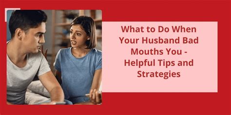 What to do when your partner bad mouths you?