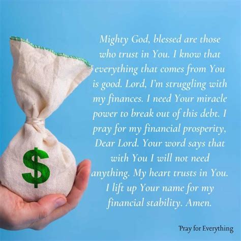 What to pray when struggling financially?