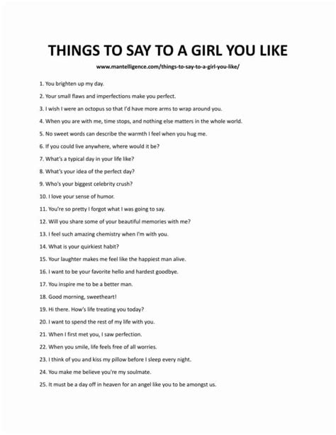 What to say to a girl that likes u?