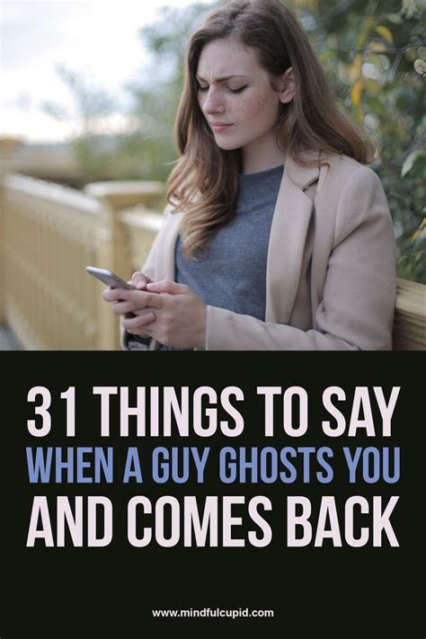 What to say when a guy ghosts you?