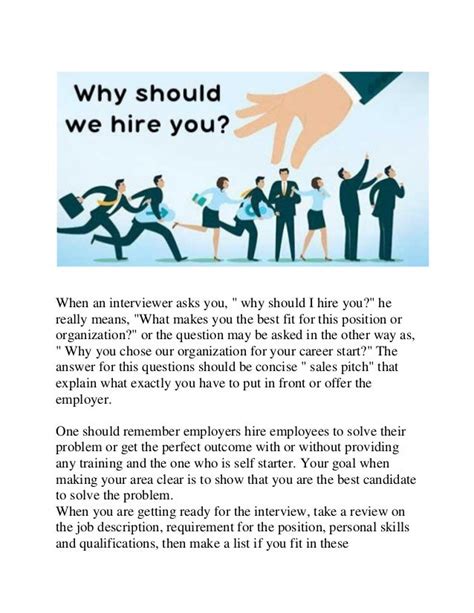 What to say when asked why should I hire you?