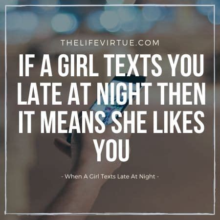 What to text a girl late at night?