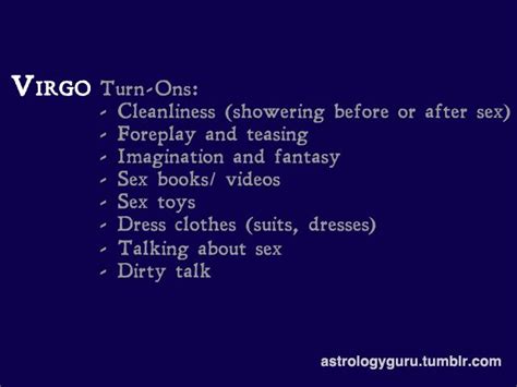 What turns on a Virgo in bed?