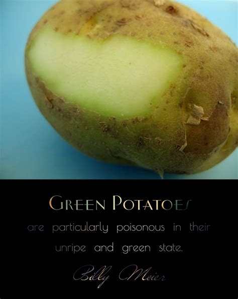 What type of poisoning is caused by green potatoes?