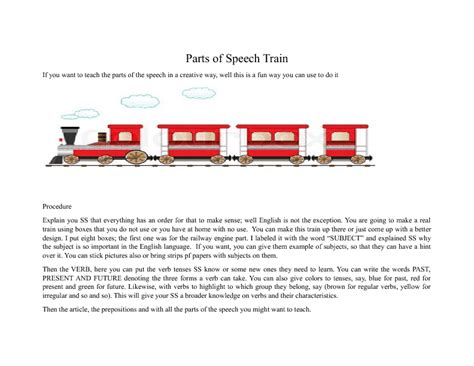 What type of speech is train?