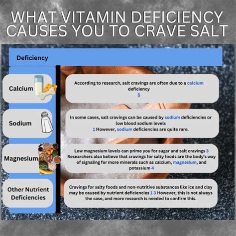 What vitamin deficiency causes you to crave salt?