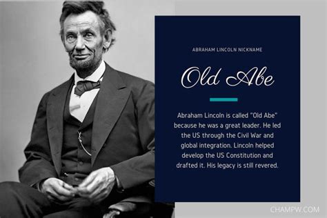 What was Abraham Lincoln's nickname?