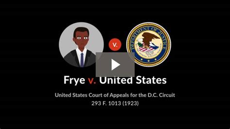 What was the Frye vs United States case?