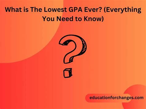 What was the lowest GPA ever?