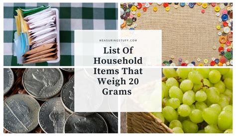 What weighs a gram household items?