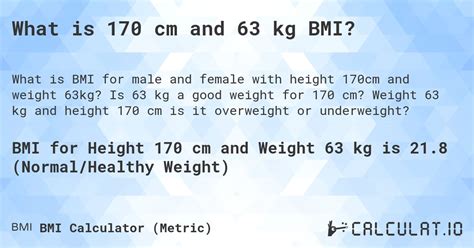 What weight for 170 cm?