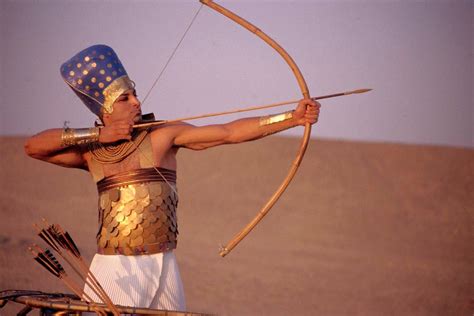 What were Egyptian arrows made of?
